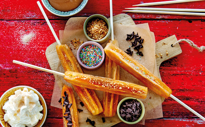 Churros Lollies